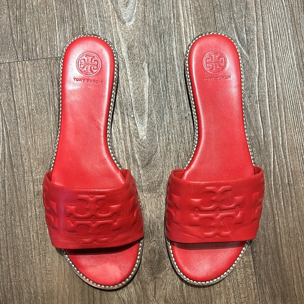 Tory Burch Red Slides